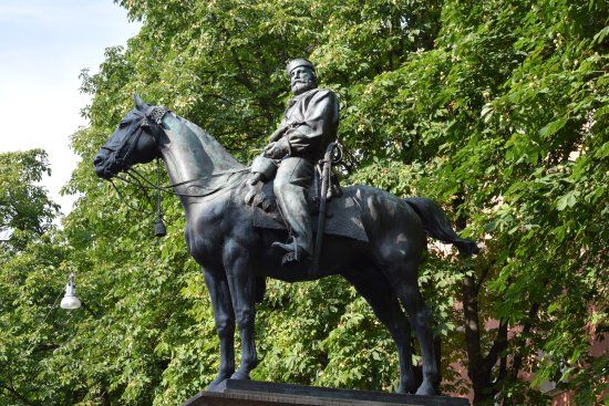 Die Reiterstatue von Giuseppe Garibaldi
