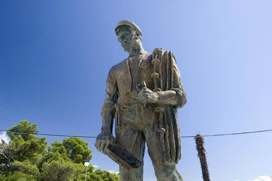 Bronzestatue der Fischer