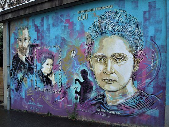 Fresque Pierre et Marie Curie