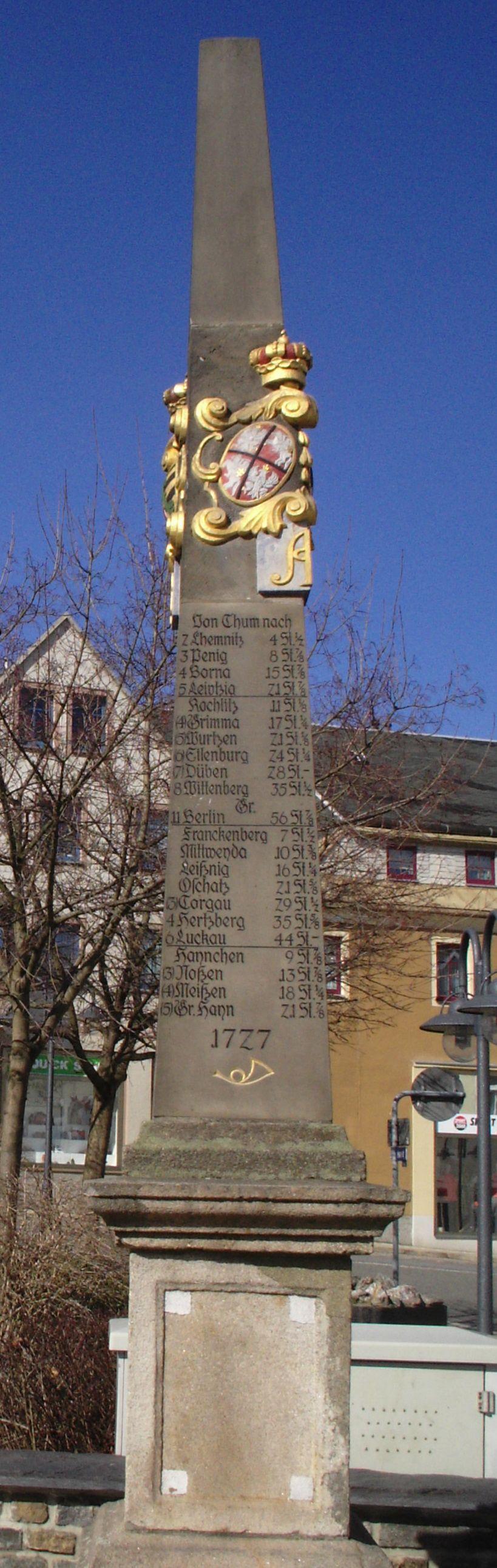Kursächsische Postmeilensäule Gelenau