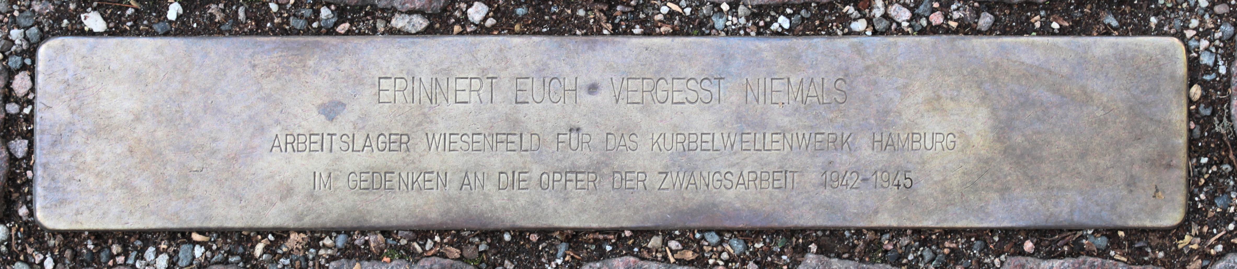 Stolperschwelle Arbeitslager Wiesenfeld