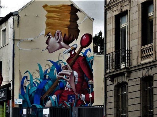 Fresque "Le fumeur"