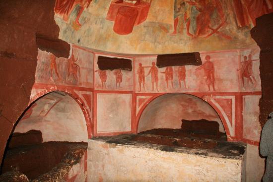 Replica Romeinse catacomben in Heidegroeve